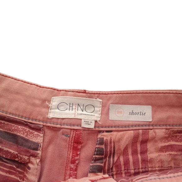 Anthropologie Chino Shortie Shorts in Peach/Creamsicle 26 - Picture 7 of 7